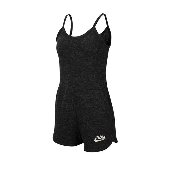 Nike Women's Vintage Inspired Athleisure Romper, Black Sail/Dark Grey size M - Picture 2 of 9